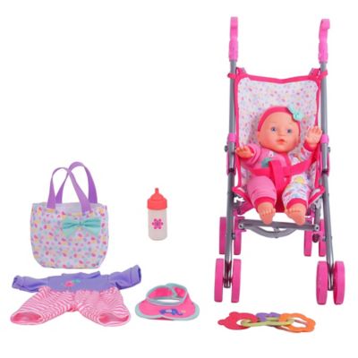 baby doll and stroller set