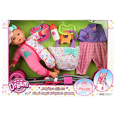 Gi-Go Toy 7-Piece Baby Doll Care Gift Set with Stroller. View a larger version of this product image.