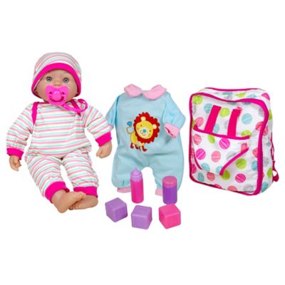 baby doll with backpack