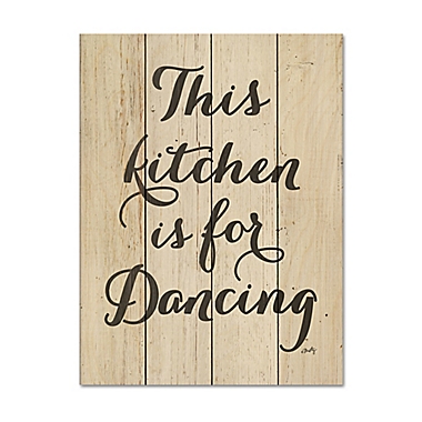 Courtside Market&reg; &quot;This Kitchen is for Dancing&quot; 12-Inch x 16-Inch Wood Pallet Wall Art. View a larger version of this product image.