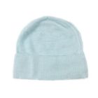 Alternate image 2 for NYGB&trade; Newborn 2-Pack Striped Top Knot and Solid Knit Hats in Pastel Blue