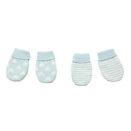 NYGB™ 2-Pack Stars and Stripes Scratch Mittens in Pastel Blue