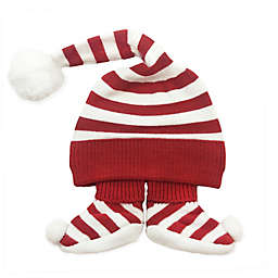 NYGB™ Newborn 2-Piece Elf Hat and Bootie Set in Holiday Red