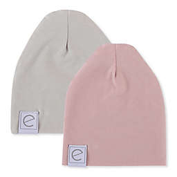 Ely's & Co.® Size 0-3M 2-Pack Beanies in Khaki/Black