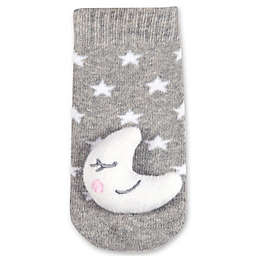 IQ Kids Size 0-12M Moon Rattle Sock in Grey