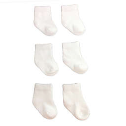 NYGB™ 6-Pack Jacquard Socks in White