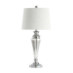 Safavieh Trent Table Lamp in Silver with Fabric Lamp Shade