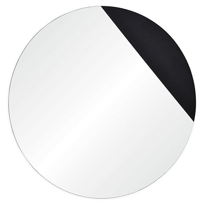 Ren Wil Aver 40 Inch Round Wall Mirror, 40 Inch Black Circle Mirror