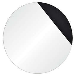 Ren-Wil Aver 40-Inch Round Wall Mirror in Black