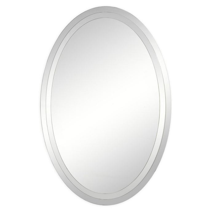 ren wil include 36 inch x 24 inch include oval wall mirror in silver bed bath beyond renwil