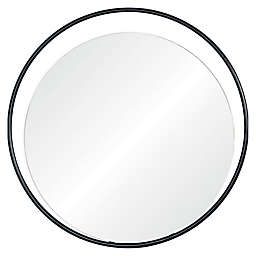 Ren-Wil Rochford 45-Inch Round Wall Mirror in Matte Black