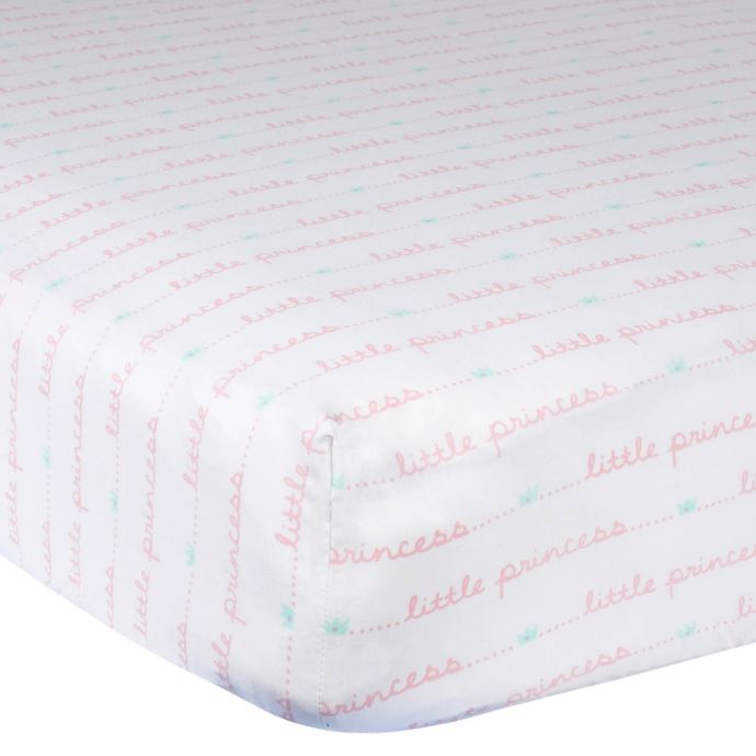 Gerber Little Princess Cotton Fitted Crib Sheet In Pink Bed