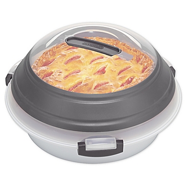 prepworks&reg; Collapsible Pie Carrier in Grey. View a larger version of this product image.