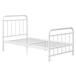 EveryRoom Belmont Twin Metal Bed Frame in White