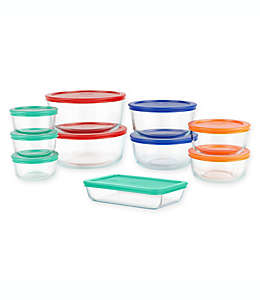 Contenedores de alimentos de vidrio Pyrex® Simply Store®, 20 piezas