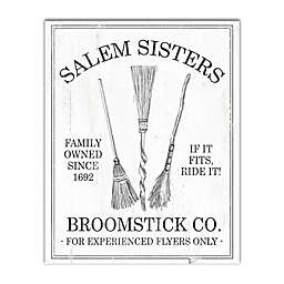 "Salem Sisters Broomstick Co." 16-Inch x 20-Inch Canvas Wall Art
