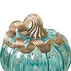 Alternate image 1 for Glitzhome Decorative Glass Pumpkin in Blue