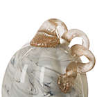 Alternate image 4 for Glitzhome Tall Grey Marble Decorative Glass Pumpkin in Grey