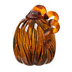 Alternate image 0 for 4-Inch Striped Glass Pumpkin in Brown