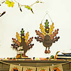 Alternate image 1 for Glitzhome 20-Inch &quot;Give Thanks&quot; Wooden Turkey Wall D&eacute;cor