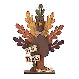 Glitzhome "Give Thanks" Turkey Table Decor