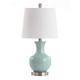 Safavieh Soren Table Lamp in Blue with Fabric Lamp Shade