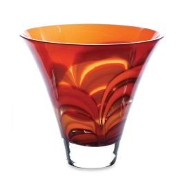 Evolution By Waterford Crystal Bowl In Red Amber Bed Bath Beyond