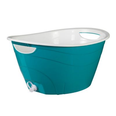 large plastic tub with drain