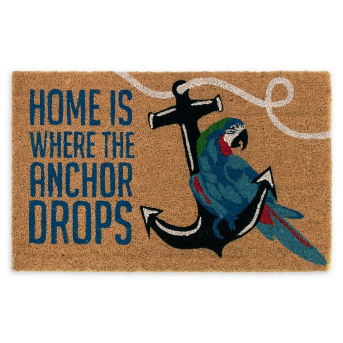 Margaritaville® "Home is Where the Anchor Drops" Door Mat in Natural