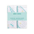 Alternate image 1 for aden + anais&reg; Essentials Partly Sunny 2-Pack Hooded Towels in Teal