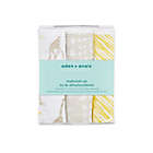 Alternate image 1 for aden + anais&trade; essentials Starry Star 3-Pack Muslin Washcloths in Grey