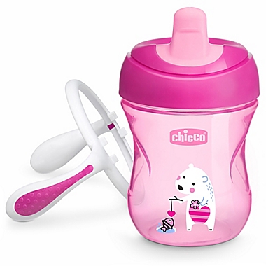 Chicco&reg; 2-Pack 7 oz. First Spout Trainer Sippy Cups in Pink/Purple. View a larger version of this product image.