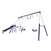Sportspower Arcadia Metal Swing and Slide Set in Blue