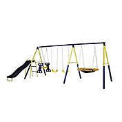 Sportspower Super Star Metal Swing and Slide Set in Blue/Yellow