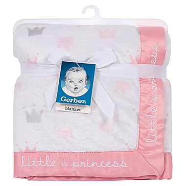 Gerber Princess 30&quot; x 40&quot; Plush Blanket in Pink. View a larger version of this product image.