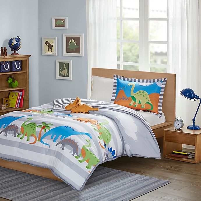 Mizone Kids Dinosaur Dreams Comforter, Queen Size Dinosaur Bedding