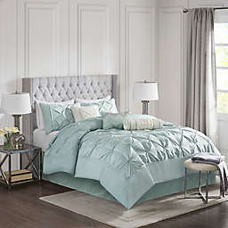 Madison Park® Laurel 7-Piece Queen Comforter Set in Seafoam