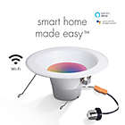 Alternate image 1 for Globe Electric Wi-Fi App Compatible Smart 6" Ceiling-Mount Integrated LED Retrofit Recessed Light