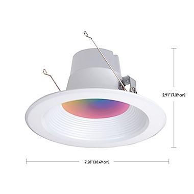 Globe Electric Wi-Fi App Compatible Smart 6" Ceiling-Mount Integrated LED Retrofit Recessed Light. View a larger version of this product image.