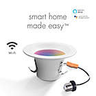 Alternate image 1 for Globe Electric Wi-Fi App Compatible Smart 4" Ceiling-Mount Integrated LED Retrofit Recessed Light