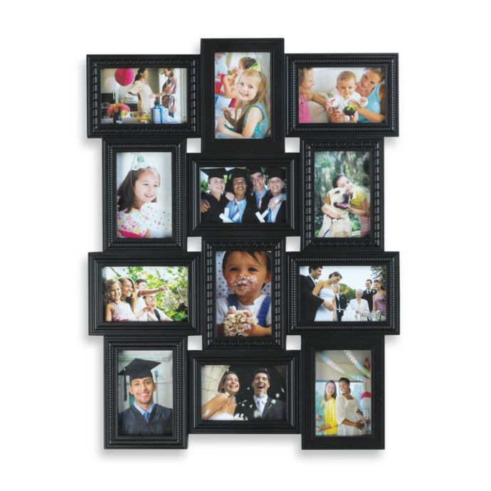 Melannco® Multiframe 12-Photo Wall Collage in Black | Bed Bath and ...