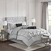Madison Park&reg; Laurel 7-Piece Queen Comforter Set in Grey