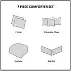 Alternate image 1 for Madison Park Laurel 7-Piece Queen Comforter Set in Grey