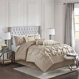 Madison Park® Laurel 7-Piece Queen Comforter Set in Taupe