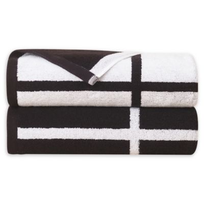 black and white towel sets