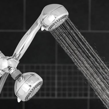 Waterpik PowerSpray 5-Spray Dual Showerhead in Chrome. View a larger version of this product image.