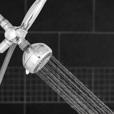 Waterpik PowerSpray 5-Spray Dual Showerhead in Chrome. View a larger version of this product image.