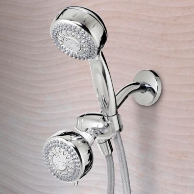 Waterpik PowerSpray 5-Spray Dual Showerhead in Chrome. View a larger version of this product image.