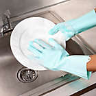 Alternate image 1 for Kikkerland&reg; Designs 2-Piece Silicone Scrubbing Gloves Set