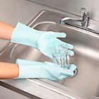 Alternate image 3 for Kikkerland&reg; Designs 2-Piece Silicone Scrubbing Gloves Set
